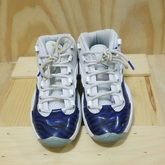 Reebok Classics Panini Question Mid White Blue Tiger Prizm Iverson M 6, W 7 1/2 - Picture 7 of 7